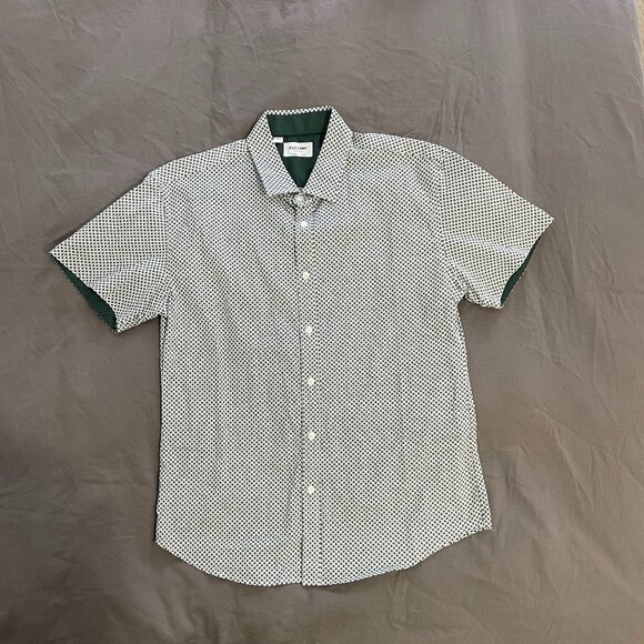 Duchamp London S/S Shirt Geometric Print - Picture 1 of 6